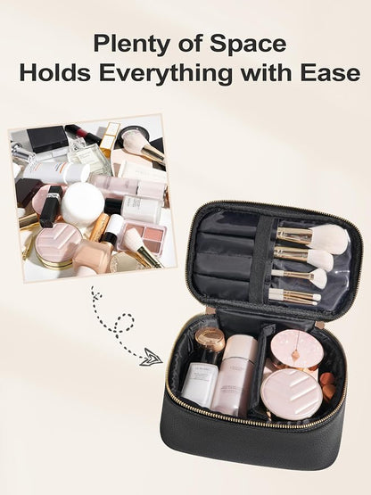 Cosmetic Bag, ROWNYEON Makeup Bag, Portable Makeup Train Case, Travel Toiletry - Image 2