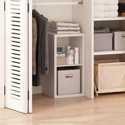 Furinno Cubic Closet Organizers and Storage, 2-Cube Closet Organizer, Open by Furinno-FitsYourSpaceFitsYourBudget