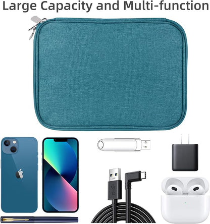 Electronics Organizer, Travel Cable Organizer Bag, Water Resistant Double - Image 3
