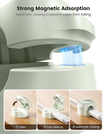 12 Pack Magnetic Cable Clips – Cord Organizer & Holder, Toocki Adhesive Cable - Image 4