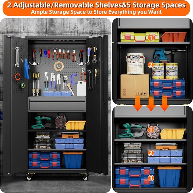 Aobabo Metal Storage Cabinet - Image 6