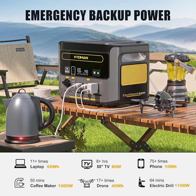 VTOMAN FlashSpeed 1000 Portable Power Station - Image 8