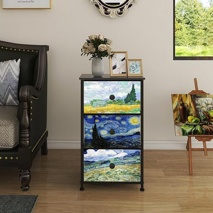 Dresser with 3 Drawers Van Gogh Drawer Dresser - Image 2