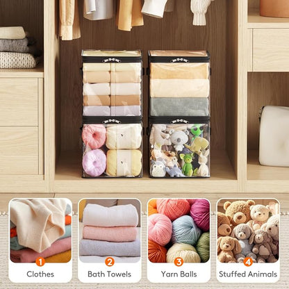 Lifewit 6 Pack Clear Clothes Storage Bags, Sweater Storage - Image 5