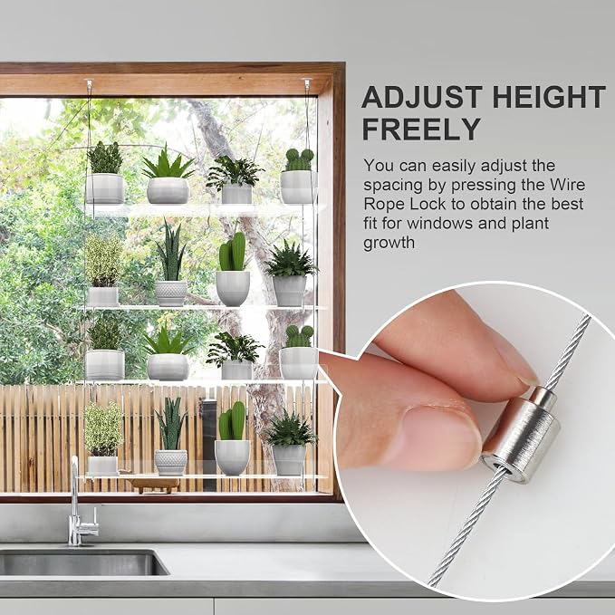 2-Pack Hanging Clear Plant Shelves - Image 5