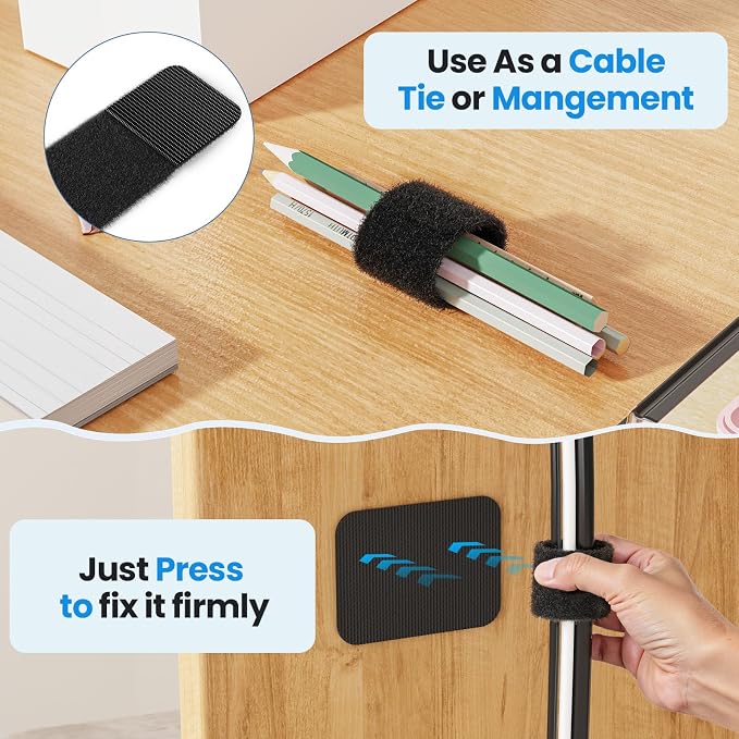 Cable Management Under Desk, 【Up to 15 Cord】【Enhanced Wire Holder】 Cord - Image 6