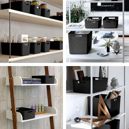 Curver Set of 2 XL 30.5L Jute Decorative Plastic Organization and Storage - Image 8