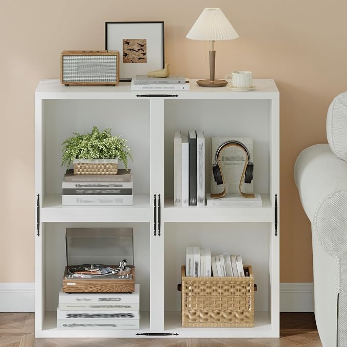 Homkdom 4 Cube Storage Organizer, DIY Book Shelf - Image 2