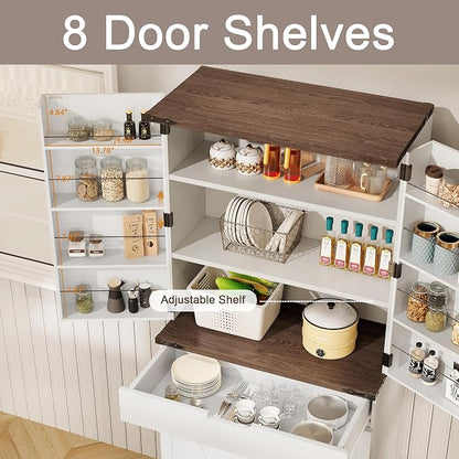 GRUSIGN 72" Kitchen Pantry Storage Cabinet - Image 7