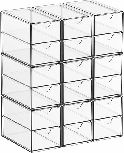 Yieach 9 Pack Small Acrylic Drawers by Yieach