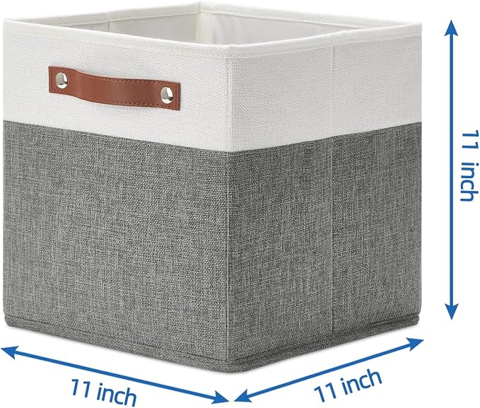 Temary Cube Storage Bins 4 Pack Storage Cubes 11ﾗ11 Fabric Storage Bins - Image 2