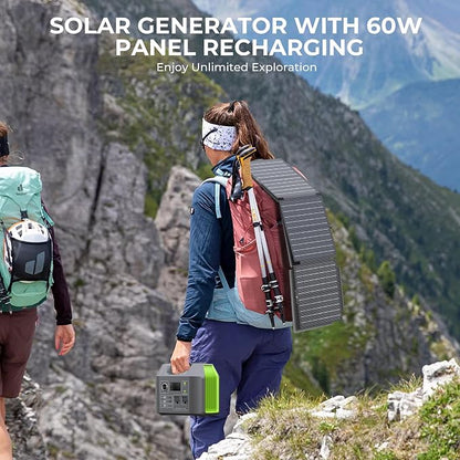 Solar Generator, 296Wh Portable Power Station, 110V Pure Sine Wave, 80000mAh - Image 6