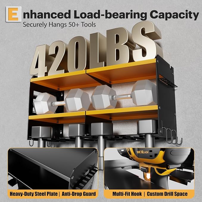 Spampur Large Power Tool Organizer Wall Mount - Image 4
