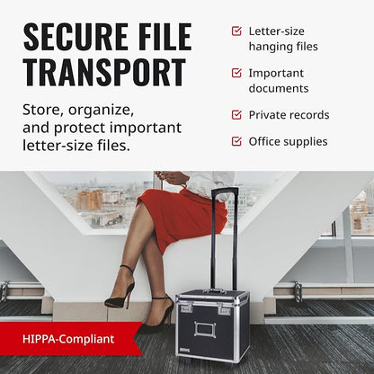 Vaultz Locking Mobile Business Case, Letter Size, 11 x 14.75 x 13.75 Inches - Image 4