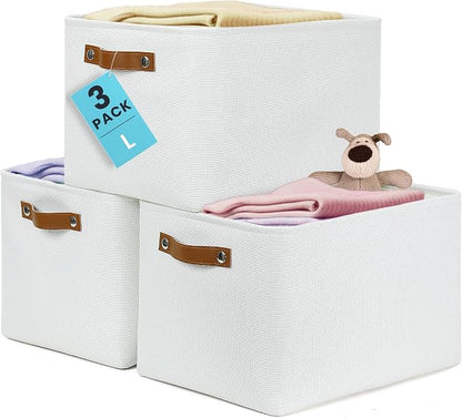OrganiHaus Large Fabric Storage Baskets by OrganiHaus