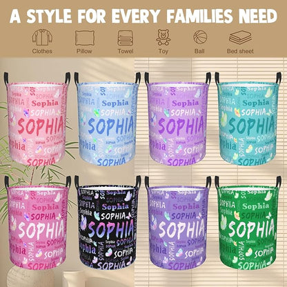Custom Name Laundry Hamper, Personalized Laundry Basket - Image 6