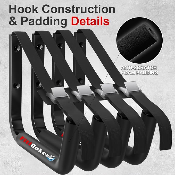 Kayak Storage Rack – 100LB Heavy Duty Kayak Wall Mount - Image 5