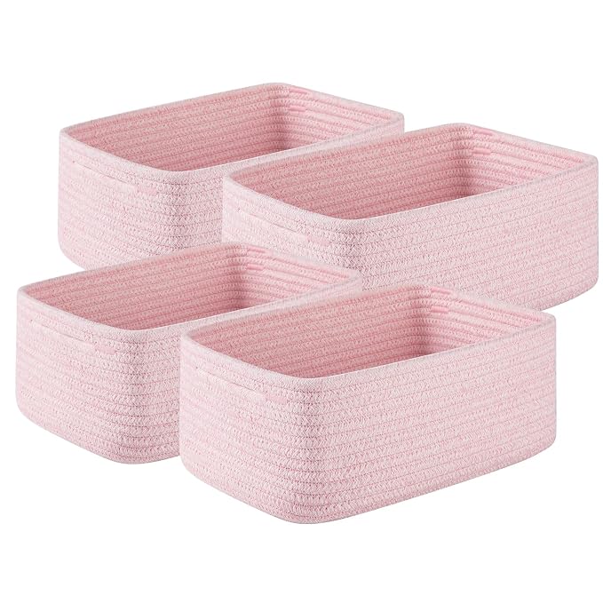 4 Pack Small Storage Shelf Baskets by OIASKET