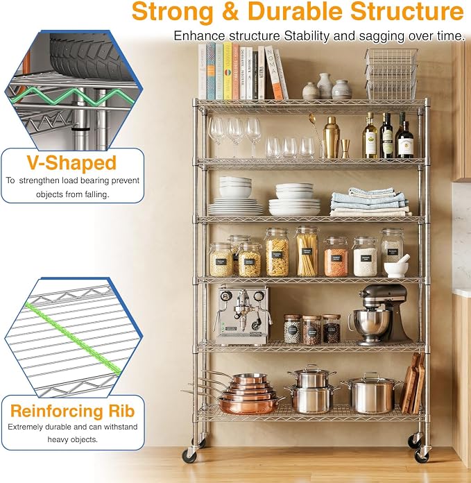 BestOffice | 6-Tier Wire Shelf - Image 7