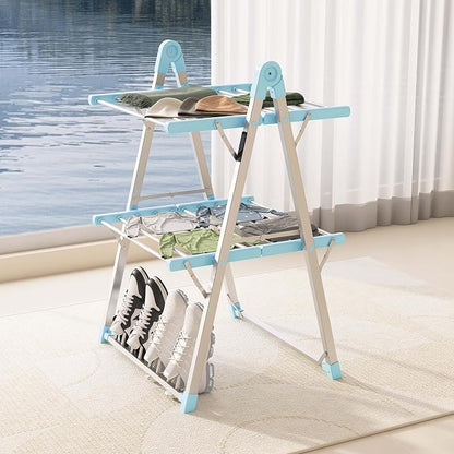 Electric Heated Clothes Drying Rack, Foldable Heated Garment Dryer - Image 2