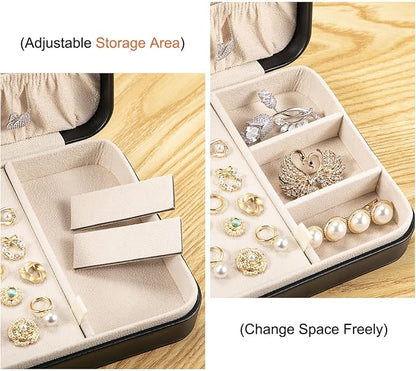 LANDICI Small Jewelry Box for Women Girls, PU Leather Travel Jewelry Case - Image 4