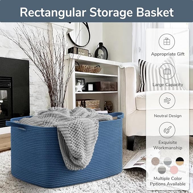 Goodpick Large Blanket Basket, Storage Baskets - Image 7