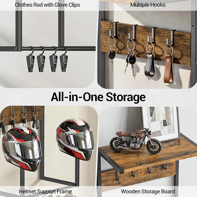 Housolution Motorcycle Helmet Wall Mount, Helmet Holder - Image 4