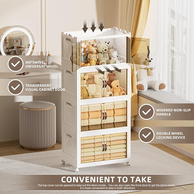 268 QT / 67 Gal Extra Wide Foldable Plastic Cabinet - Image 6