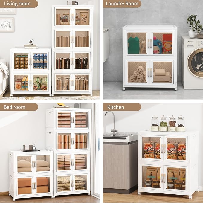 Large Clear Stackable Storage Bins - Image 7