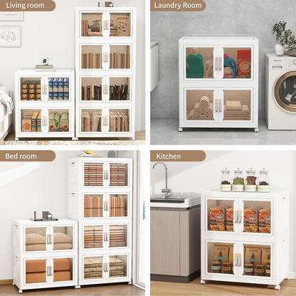 Large Clear Stackable Storage Bins - Image 7