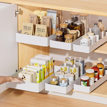 Delamu 3 Pack Pull Out Cabinet Organizer, 15.7"Deep Pull Out Drawers - Image 5