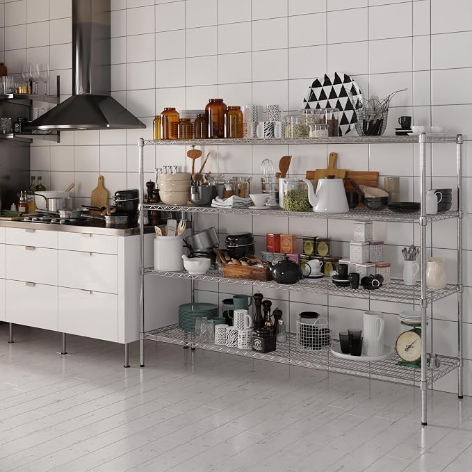 21" Deep x 72" Wide x 54" Height Wire Shelving Kit | 4-Tier | NSF Commercial - Image 2