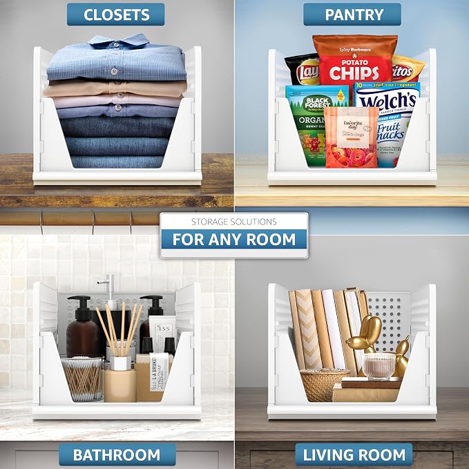 Sorbus 3 Pack Folding Closet Shelf Organizer - Image 4