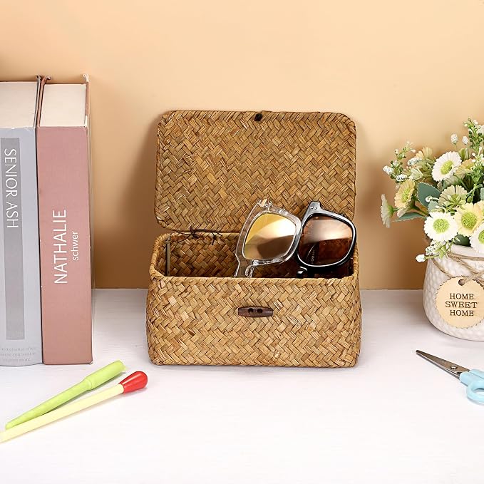 Hipiwe Seagrass Basket Key Holder Box - Image 7