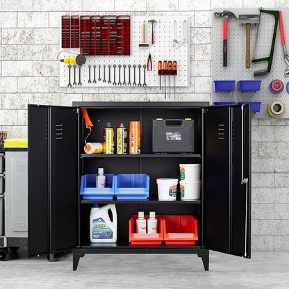 SISESOL Storage Cabinet with Doors and Shelves, Office Storage Cabinets - Image 4