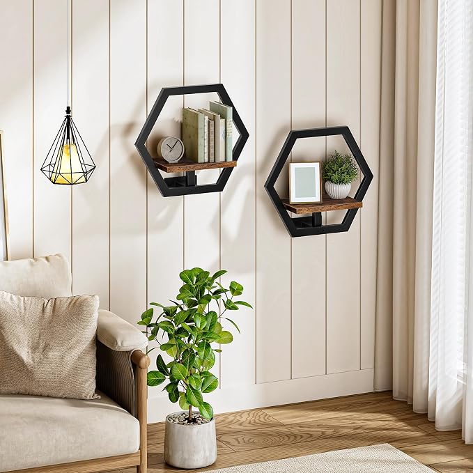 Floating Shelves Set of 2, Wall Planters - Image 3