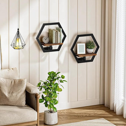 Floating Shelves Set of 2, Wall Planters - Image 3