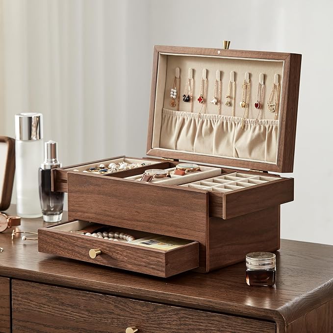 CHOSIN Black Walnut Wooden Jewelry Box - Image 4