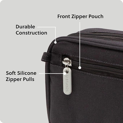 U Brands Canvas Tech Organizer Pouch 9 Compartments, 7.8 x 5 Inch Cable - Image 3