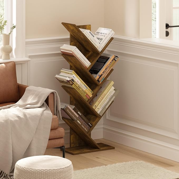 Furinno Tree Book Shelf, 7-Tier Bookshelf, Tree Bookcase - Image 2