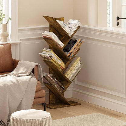 Furinno Tree Book Shelf, 7-Tier Bookshelf, Tree Bookcase - Image 2