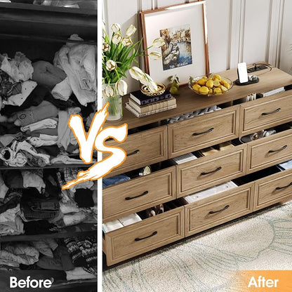 Fameill Dresser for Bedroom, 9 Drawer Wide Dresser Organizer - Image 7