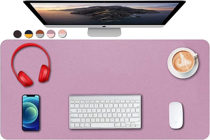 SUJAYU Dual Sided PU Leather Desk Pad, Mouse Pad, Office Desk Mat, Non-Slip by SUJAYU