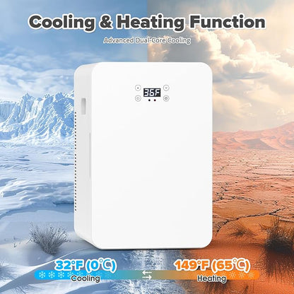 22L/30Cans Mini Fridge for Bedroom, 12v DC Portable Cooler & Warmer, Mini - Image 6
