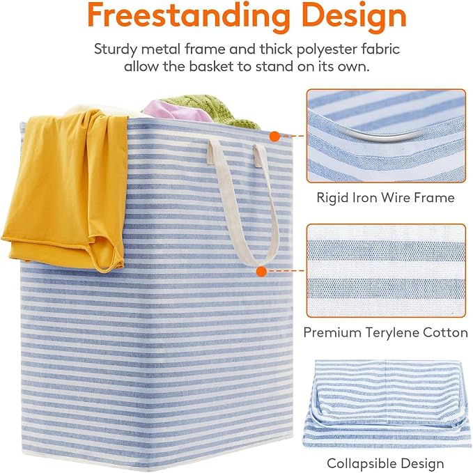 Lifewit 1 Pack Laundry Basket 100L Each, Collapsible Clothes Hamper - Image 2