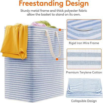 Lifewit 1 Pack Laundry Basket 100L Each, Collapsible Clothes Hamper - Image 2