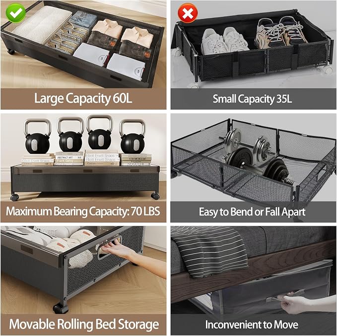 KITHELP Under Bed Storage Containers - Image 3