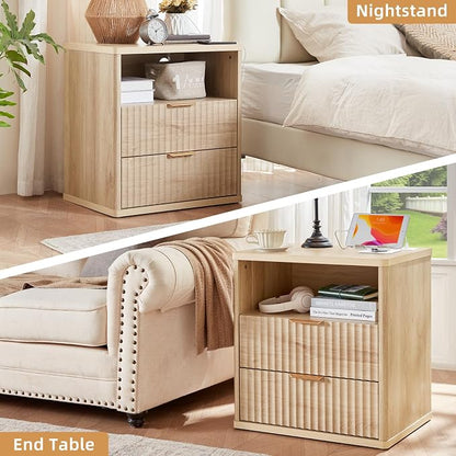LEYAOYAO Fluted Nightstand Set of 2 - Image 9