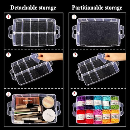 Bead Organizer 3 Tier 30 grid Stackable Craft Tackle Storage Container | - Image 3