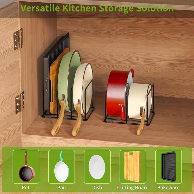 Pan and Pot Organizer Rack, Cutting Board Organizer - Image 6